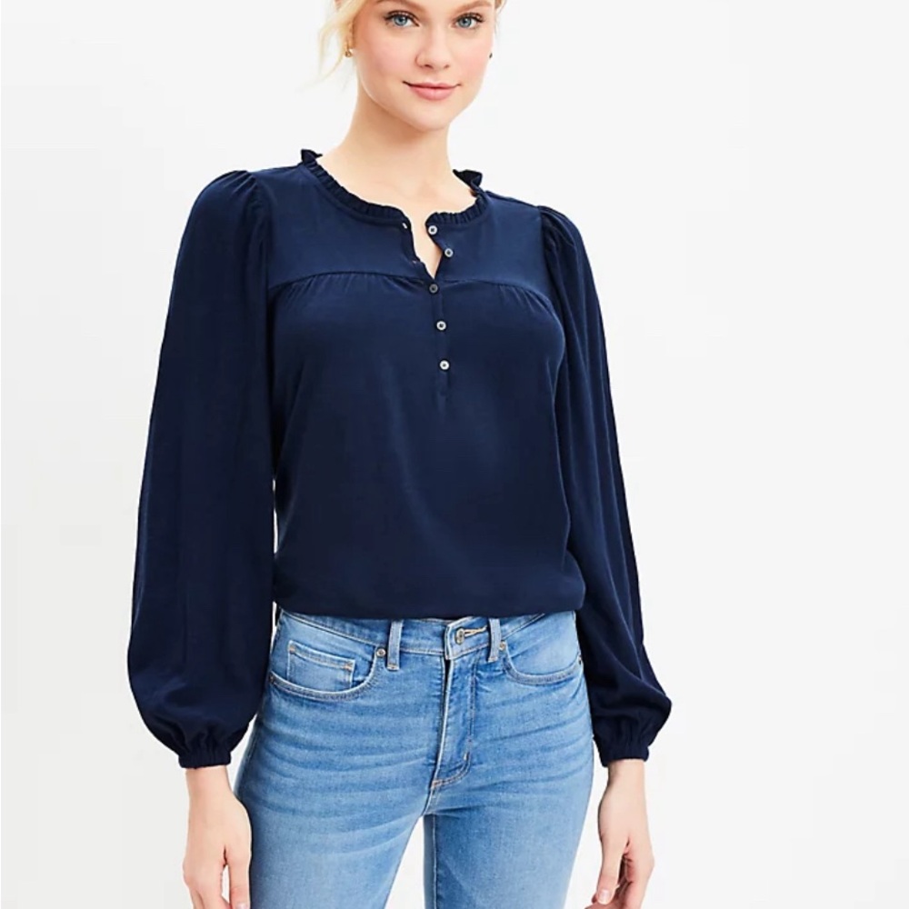 COPY - Women’s Cotton Ruffle Collar Top - NWT